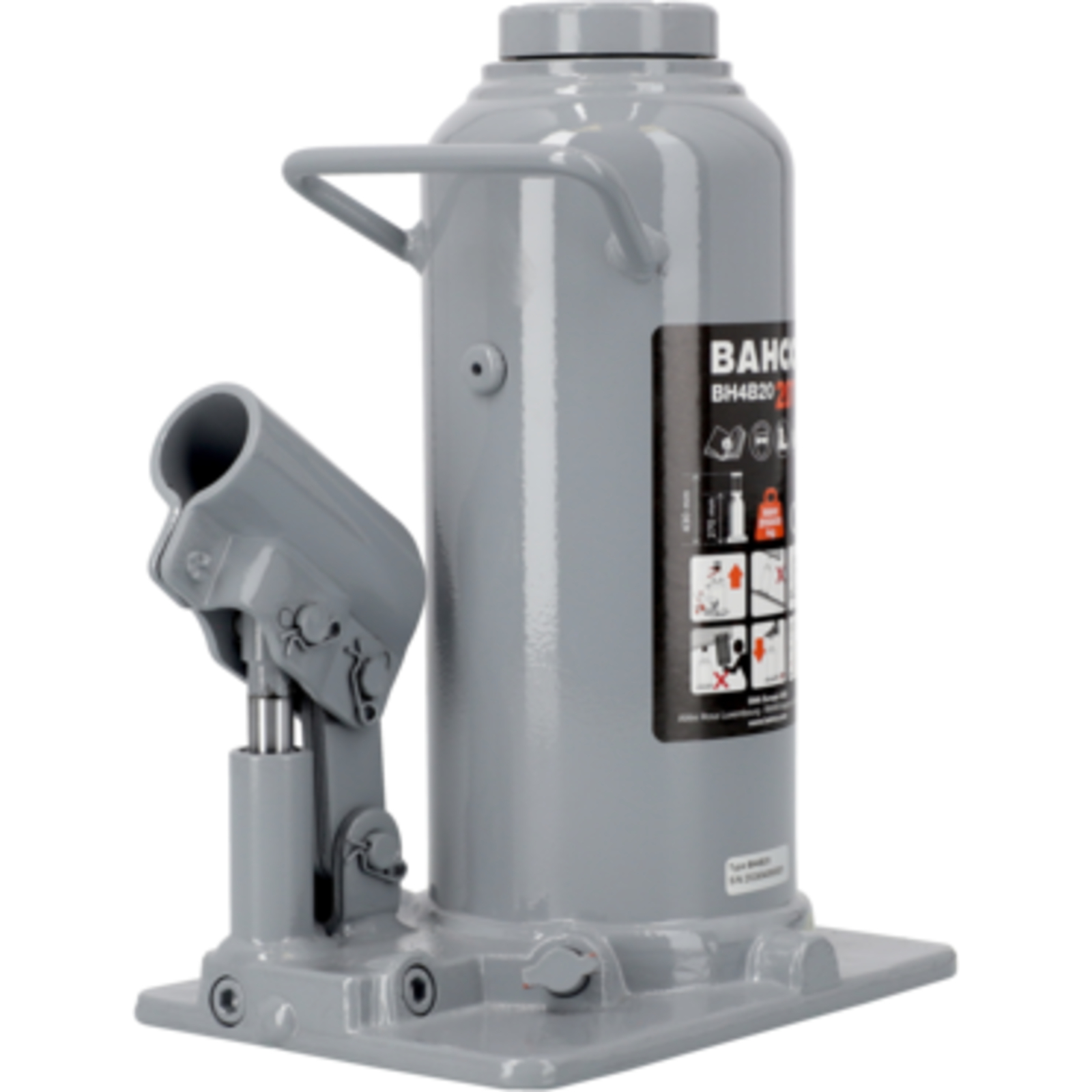 Cric bouteille hydraulique 12T avec vis d'extension BAHCO - BH4B12