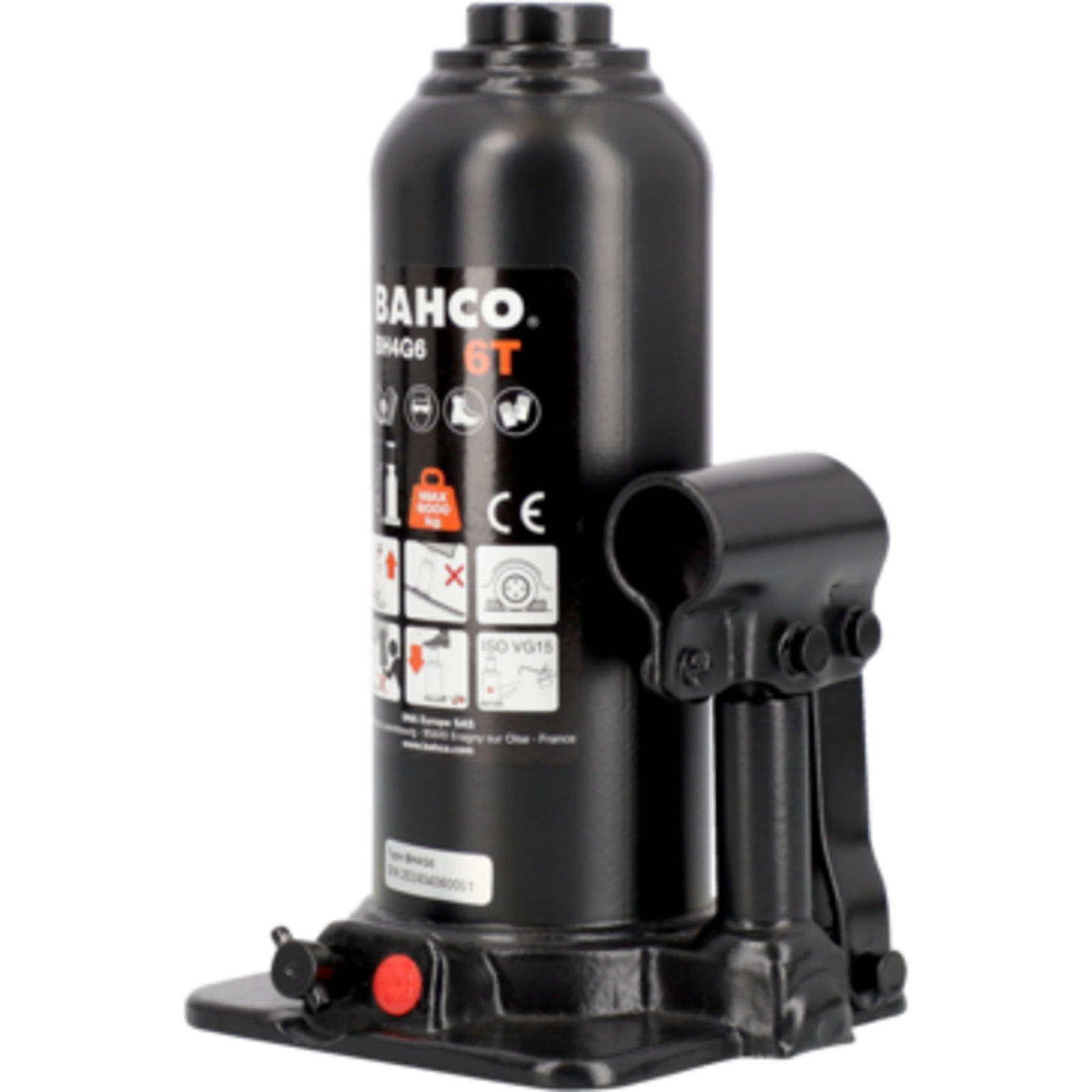 Cric bouteille hydraulique 2T 181-344 mm avec vis d'extension BAHCO - BH4G2