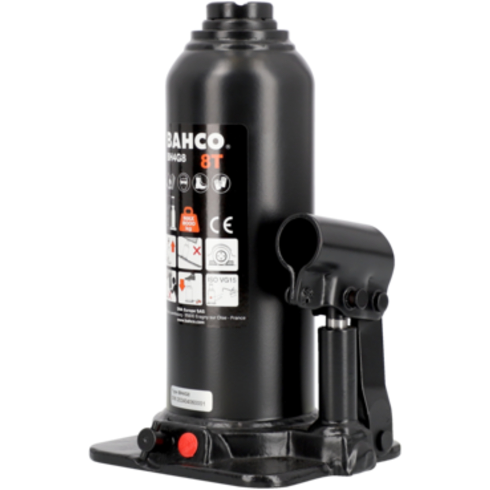 Cric bouteille hydraulique 2T 181-344 mm avec vis d'extension BAHCO - BH4G2