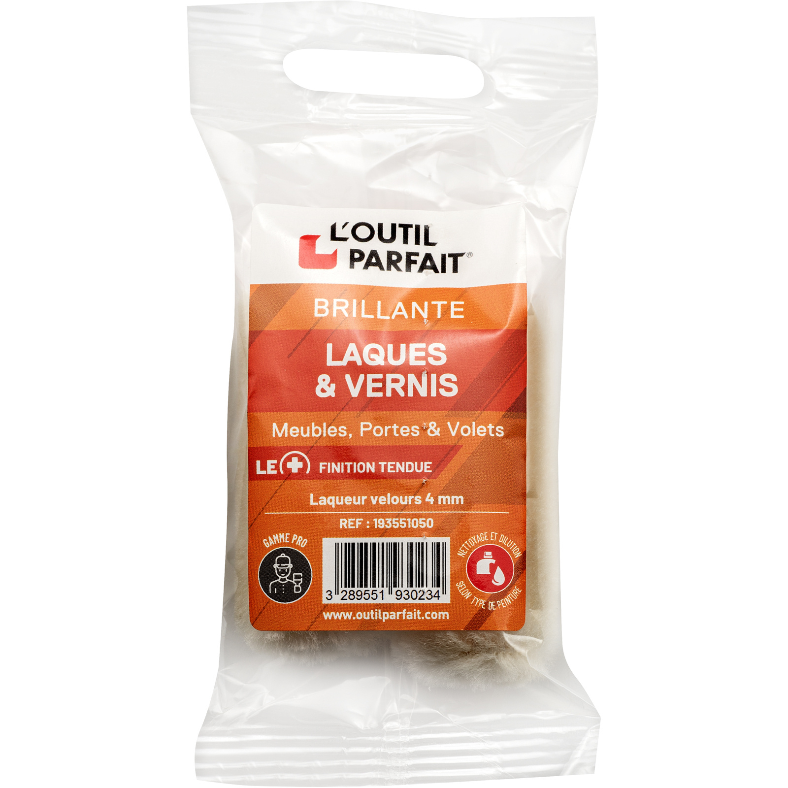 Manchons 50mm laqueur velour Lot de 2 L'OUTIL PARFAIT - 193551050