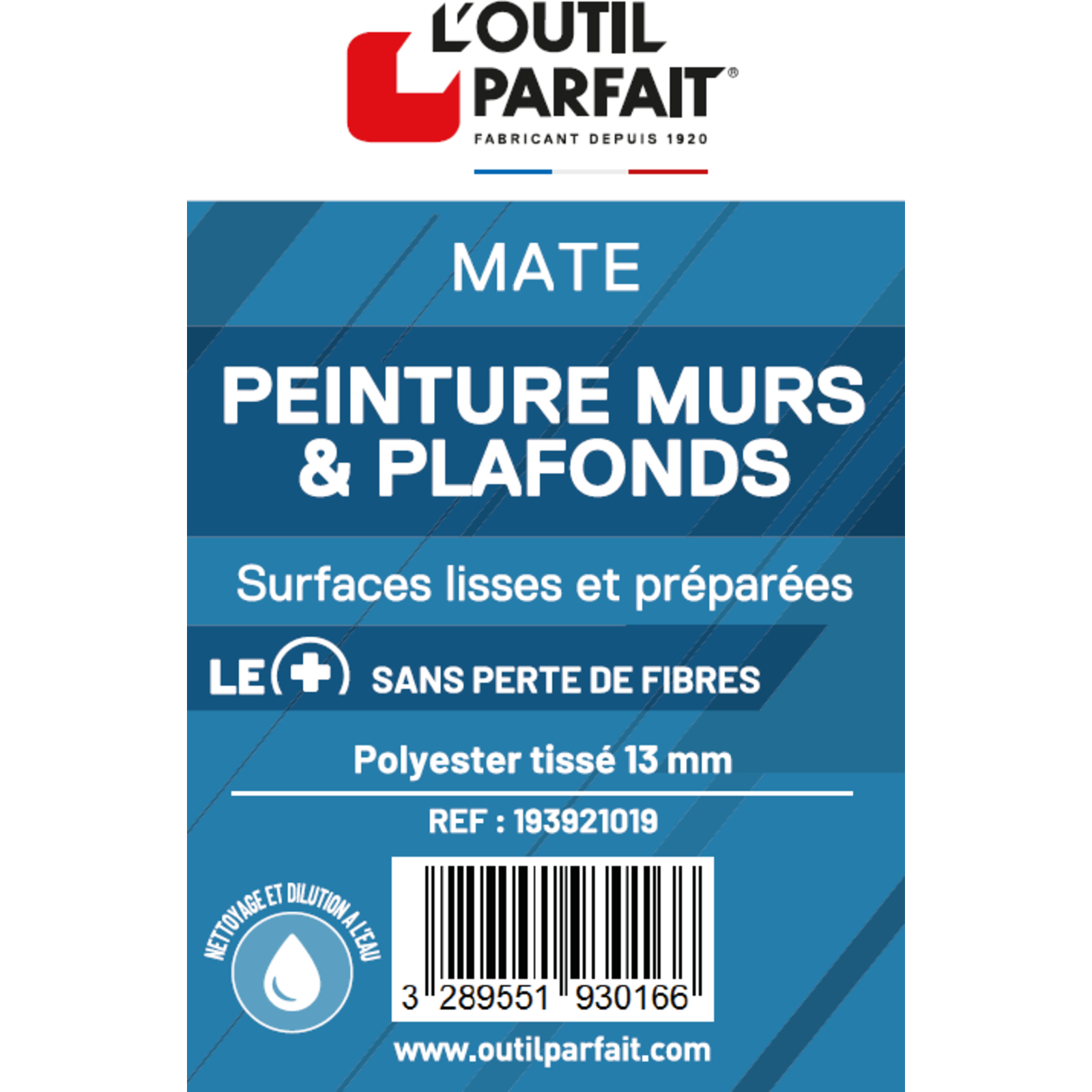 Rouleau pour murs et plafonds polyester tissé 12 mm monture 29 cm L'OUTIL PARFAIT - 193921029