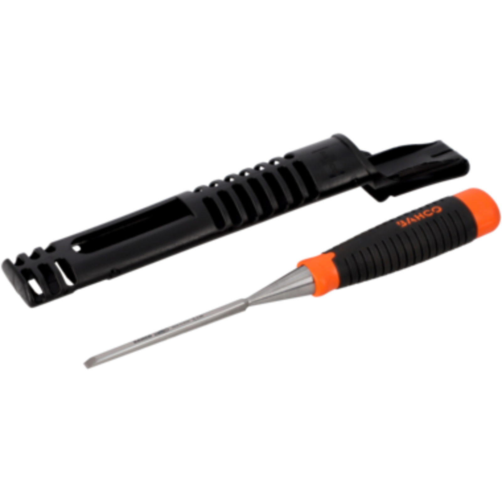 Ciseau à bois anti-fissures 12 mm manche bi-matière avec étui BAHCO - 434-12
