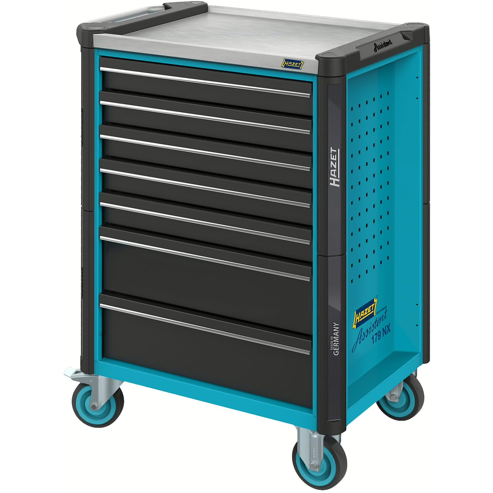 Servante d’atelier 7 tiroirs 137 pièces acier inoxydable HAZET - 179NX-7/137