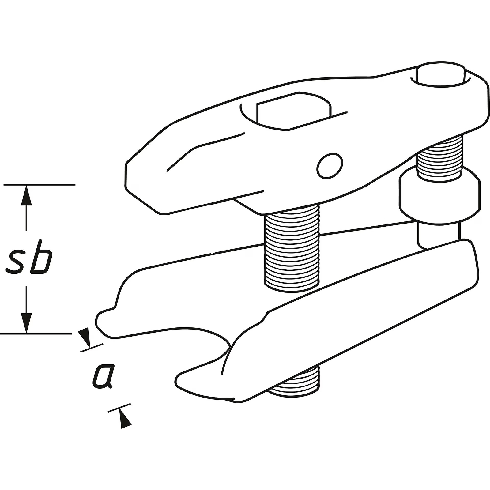 Extracteur de rotules essieu multi-direction AUDI A6 A8 VW Passat Golf galvanisé HAZET - 1790-4