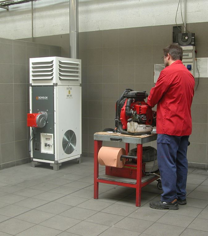 Chauffage au fuel Sovelor SP30 fixe à combustion indirecte 27,55kW - SP30