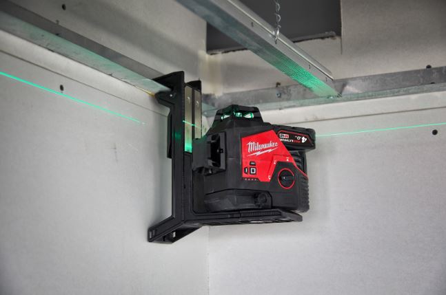Laser vert 3 lignes vertes 360° Milwaukee M12 3PLKIT-401P 1x4.0Ah + Trépied + Cellule + Coffret Packout - 4933478960