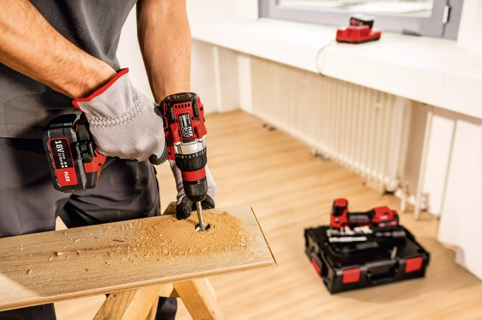 Pack FLEX 3 machines meuleuse, perforateur, perceuse 3 batteries + chargeur + sac 921134 