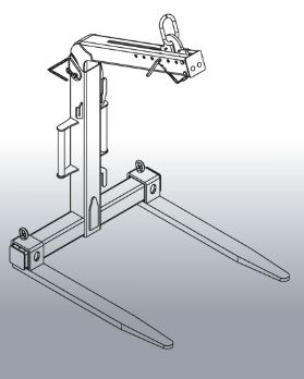 Lève-palette EICHINGER auto-équilibrée écartement et hauteur réglable 2000 Kg-10544