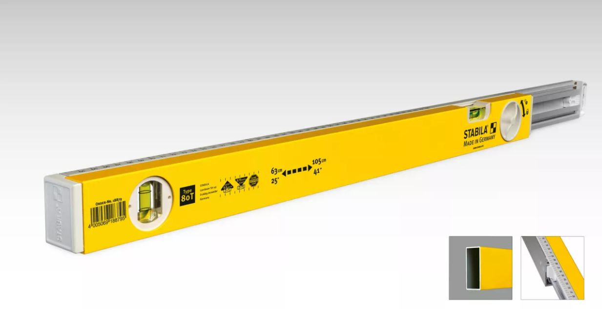 Niveau à bulle télescopique STABILA Type 80 T, longueur 63–105 cm - 18879