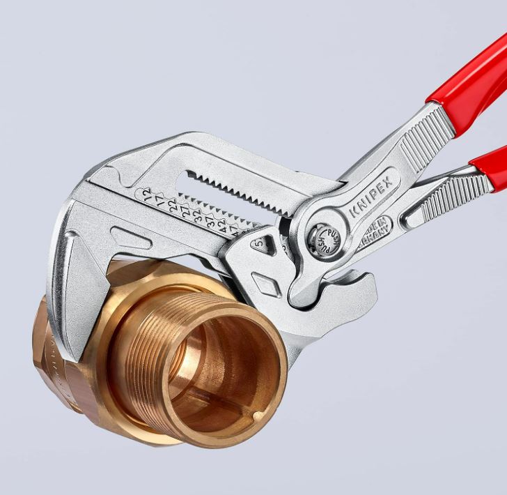 Pince-clé 300mm - Gainage PVC - Chromée - Ouverture 68mm - SC KNIPEX - 8603300SB