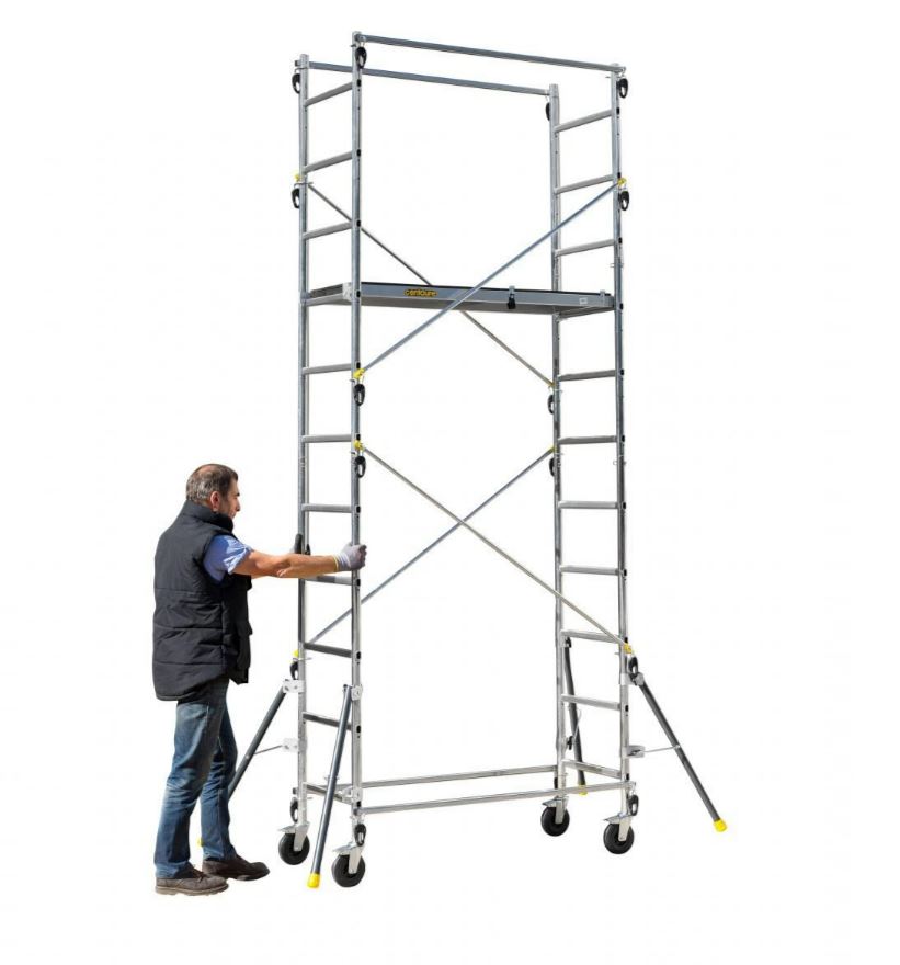 ECHAFAUDAGE ROULANT ALUMINIUM CENTAURE QUAD'UP EVOLUTION HAUTEUR DE TRAVAIL 4m70 347703