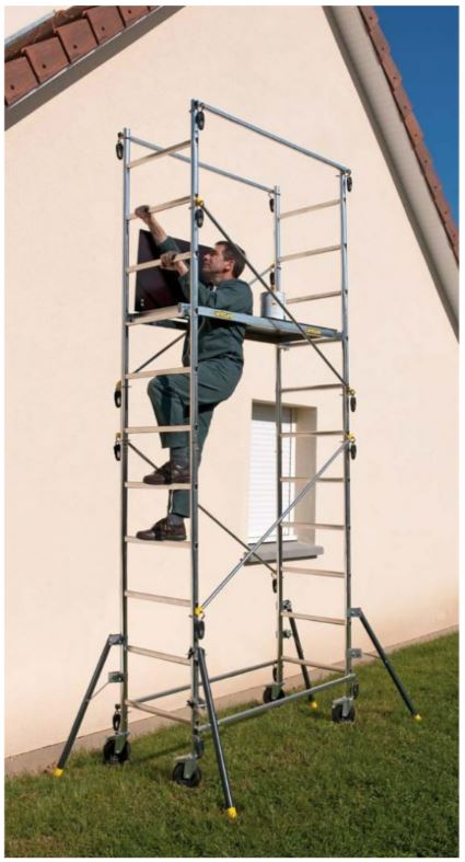 ECHAFAUDAGE ROULANT ALUMINIUM CENTAURE QUAD'UP EVOLUTION HAUTEUR DE TRAVAIL 4m70 347703