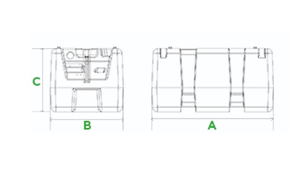 CUVE RAVITAILLEMENT 200L POMPE 12V 40L/M - 4M - RENSON - 136285