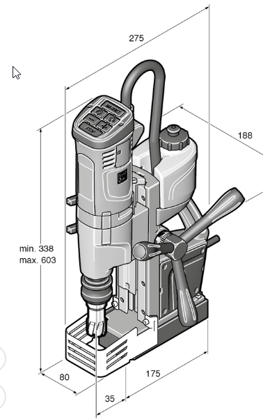 Perceuse magnétique universelle FEIN 35 mm KBU 35 QW - 72705461000