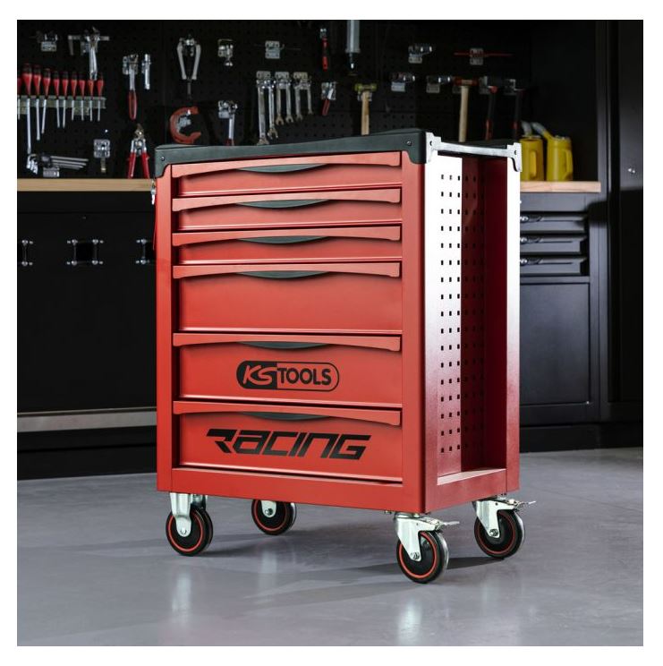 Servante d'atelier RACING KS TOOLS 6 tiroirs équipée de 184 outils - 855.6184 KS TOOLS - 855.6184