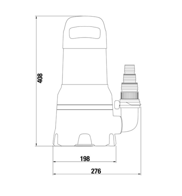 Pompe vide-cave GARDENA pour eaux chargées 25000 - 904620