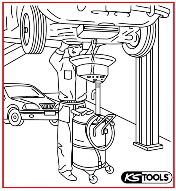 Récupérateur d'huile par gravité 65 litres KS TOOLS - 160.0001