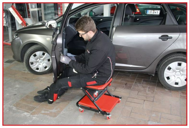 Chariot de visite convertible en siège d'atelier 1020x460mm KS TOOLS - 500.8011