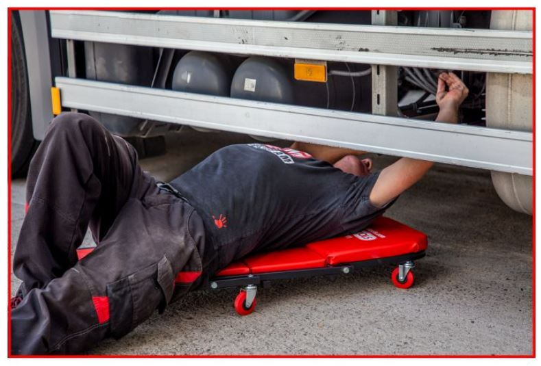 Chariot de visite convertible en siège d'atelier 1020x460mm KS TOOLS - 500.8011