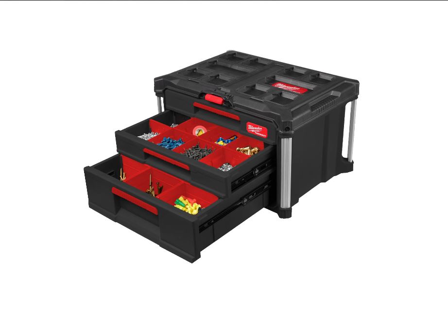 PACKOUT COFFRET 2+1 TIROIRS MILWAUKEE ACCESSOIRES - 4932493190