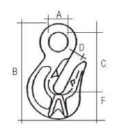 CROCHET DE RACCOURCISSEMENT A OEIL FIXE  8 MM COBALTIX - MACCR8