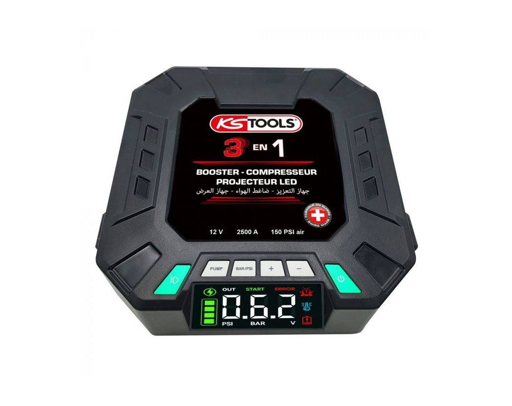 Booster lithium - Gonfleur - Projecteur 3 en 1 KS TOOLS - 550.1925F