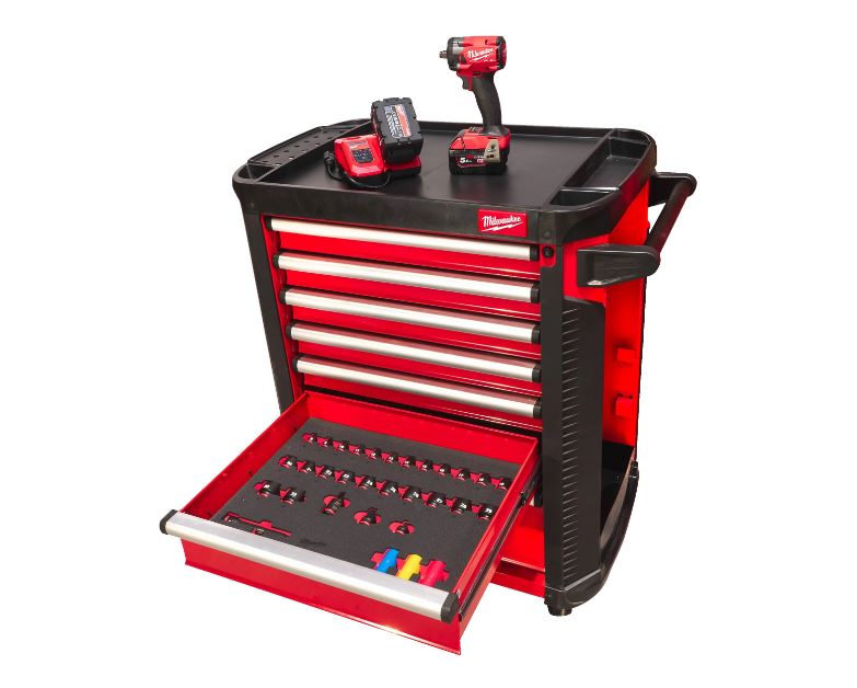 SERVANTE AVEC OUTILS 7 TIROIRS + BOULONNEUSE MILWAUKEE TOOLGUARD - 4932493817