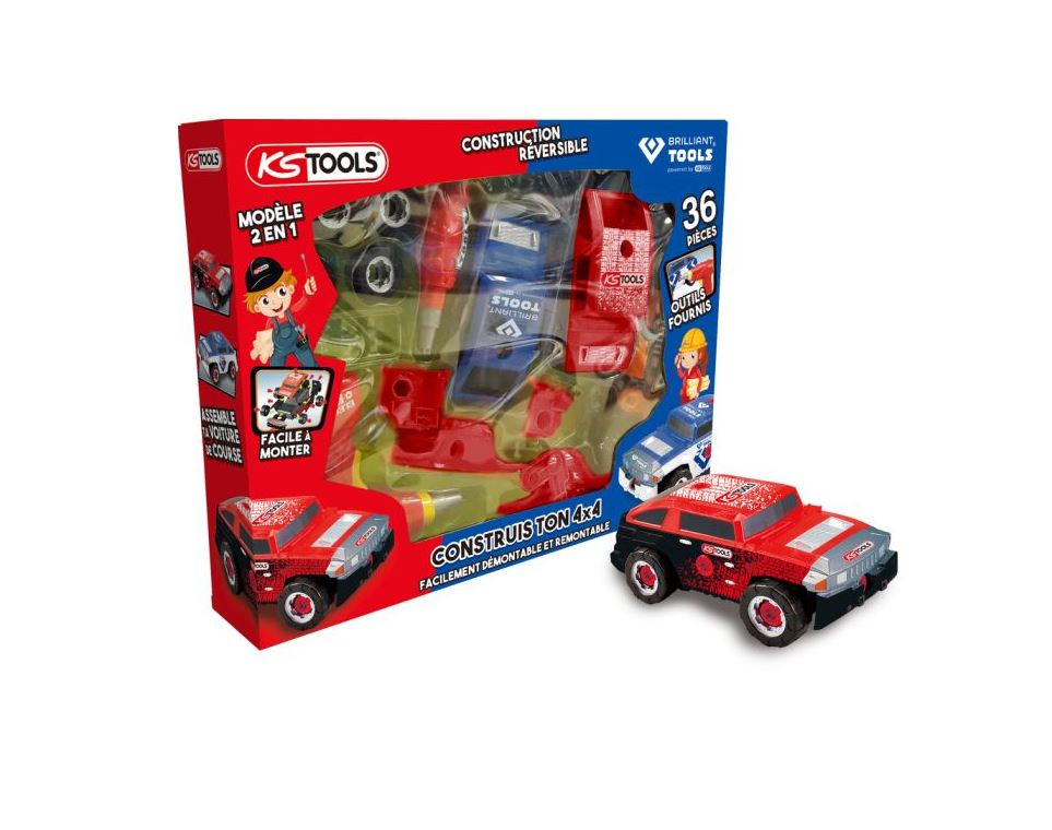Kit de construction voiture 4x4 pour enfant 33 pièces KS TOOLS - 100096