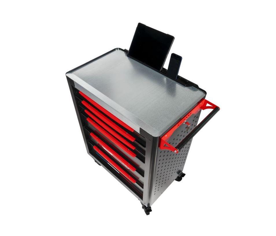 Servante d'atelier 6 tiroirs équipée de 298 outils PL KS TOOLS - 824.6298F