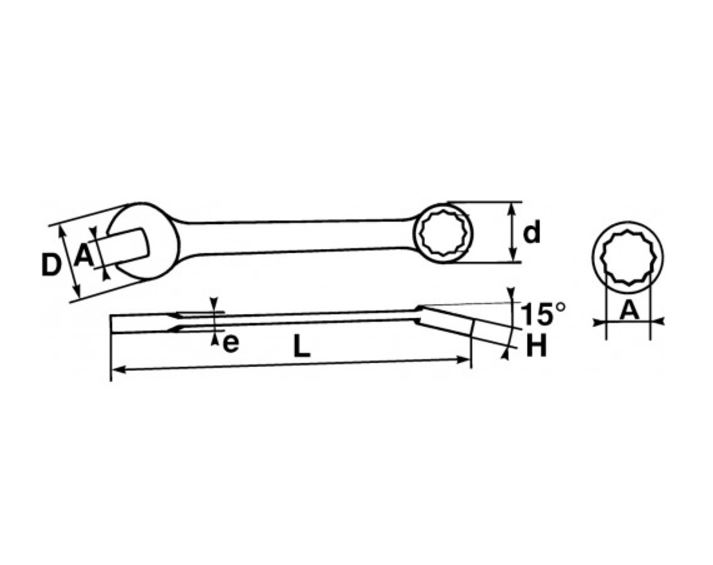 CLE MIXTE DE 32MM SAM OUTILLAGE - 50N-32