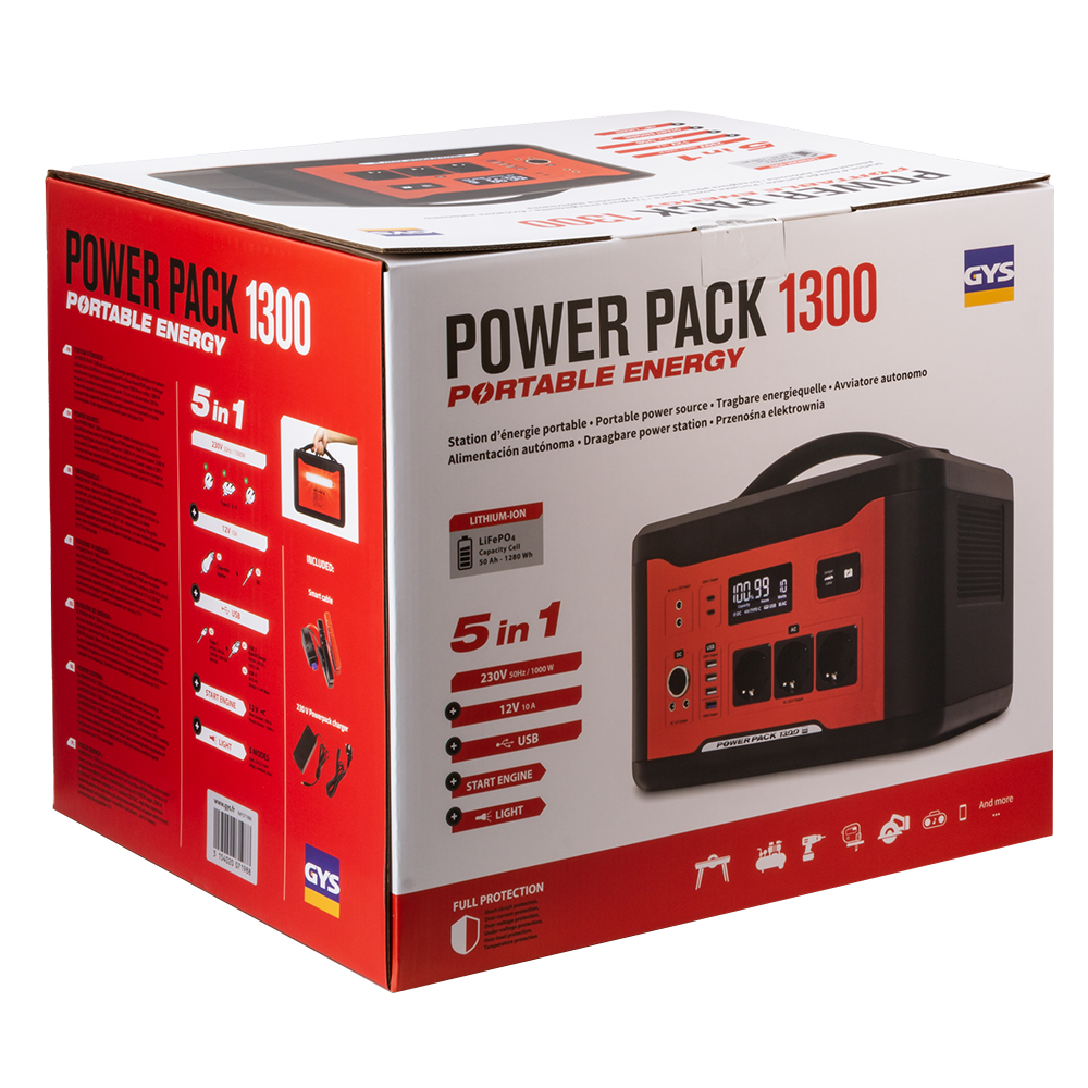 Alimentation autonome GYS POWER PACK chantier camping bateau 1300 071988