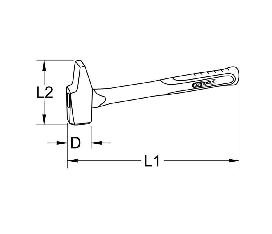 Marteau rivoir manche fibre 800g KS TOOLS 142.1081 KS TOOLS - 142.1081