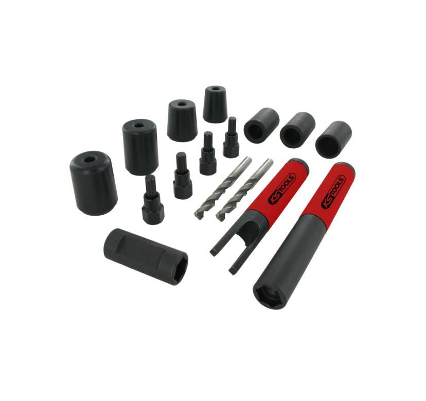Coffret d'extraction pour écrou anti-vol universel 16 pcs - KS TOOLS - 913.1484