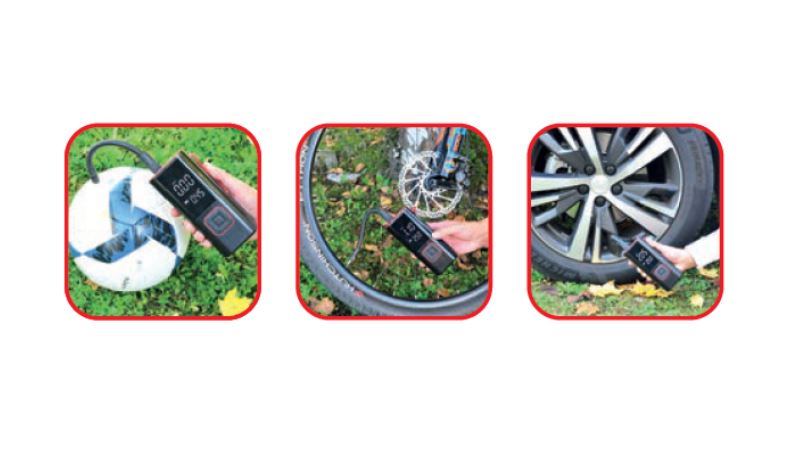 Gonfleur sans fil 10 bar pneu voiture vélo PRODIF GSF30