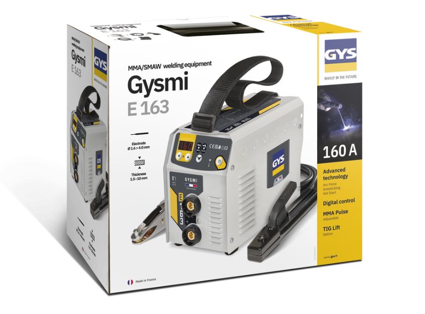 POSTE DE SOUDURE GYS GYSMI E163 INVERTER À L'ÉLECTRODE ENROBÉE (MMA) 160 A 036635