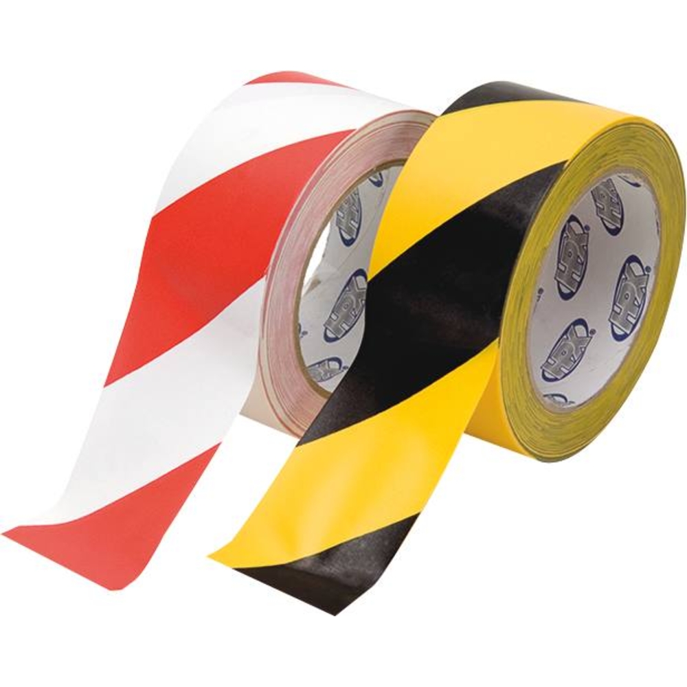 Ruban adhésif de signalisation rouge/blanc 50mmx33m MIARCO - 20420
