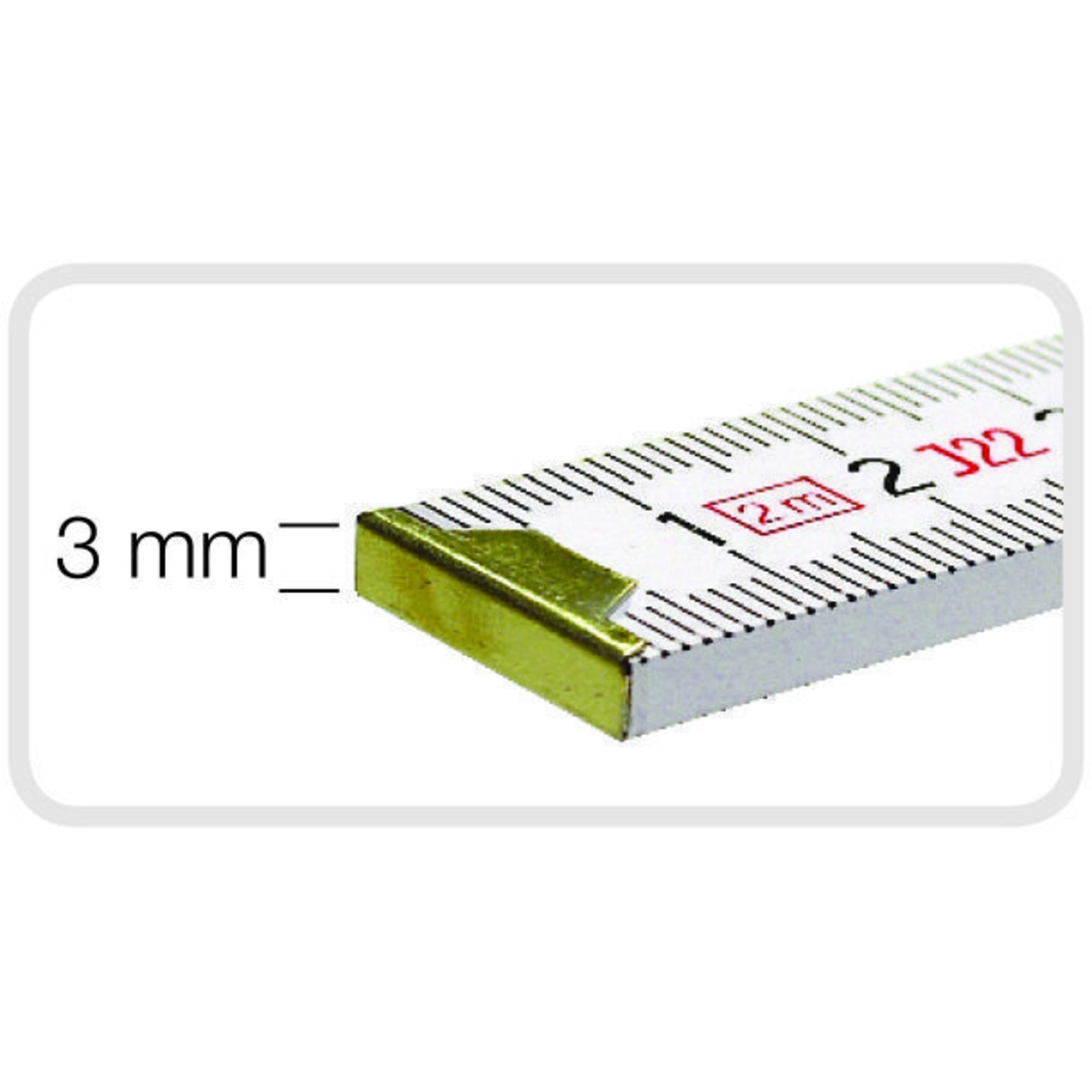 2 Mètres – En Bois – Épaisseur 3 Mm METRICA - 23150