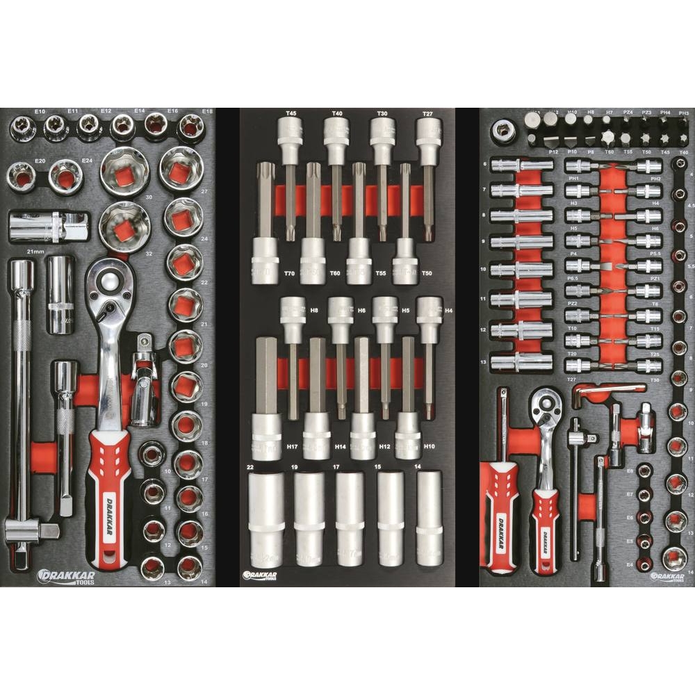 Module mousse 395x178x32mm métal douilles 1/4