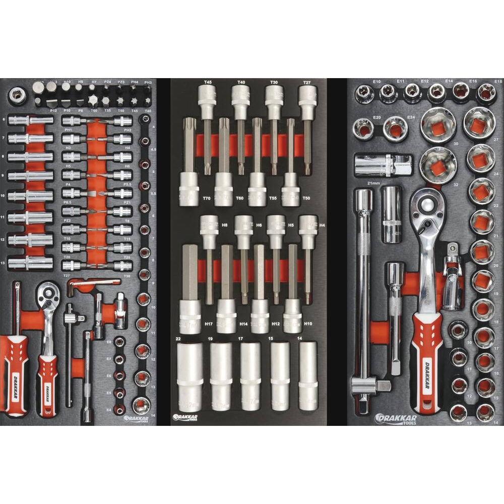 Module mousse 395x178x32mm métal douilles 1/4