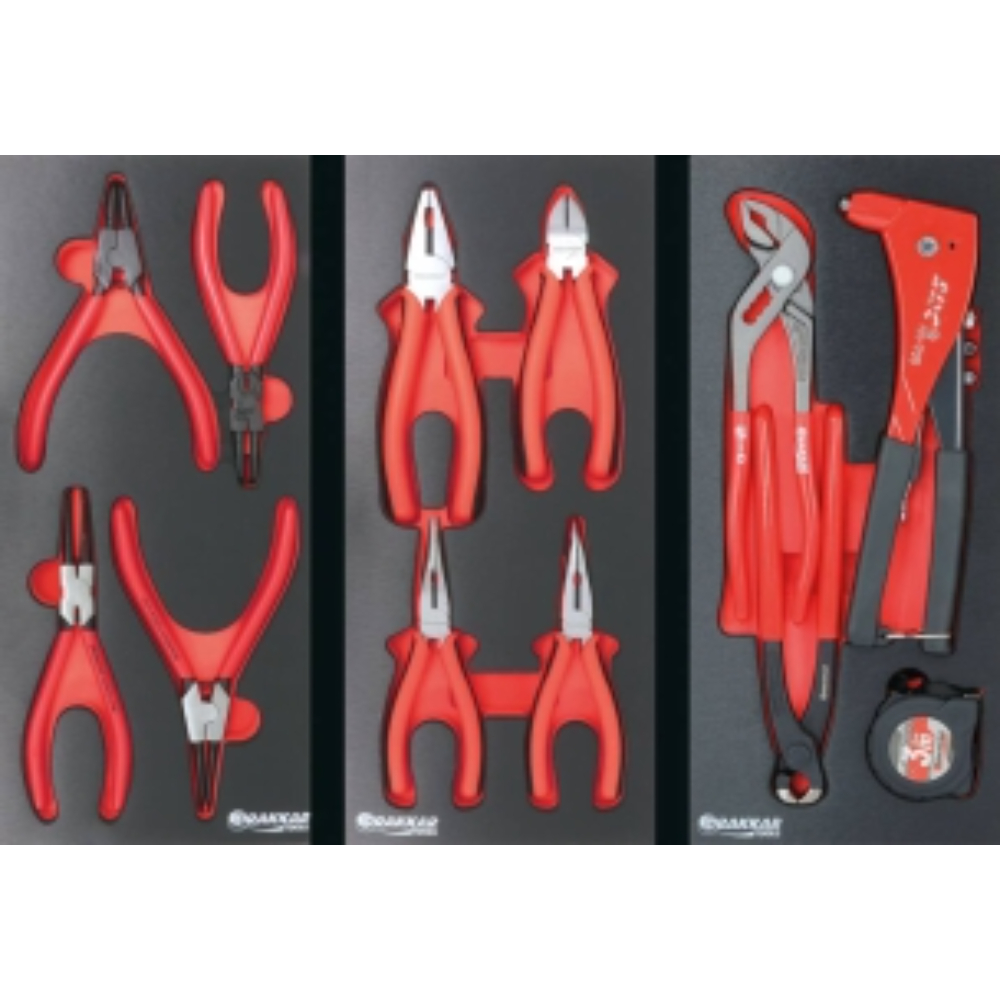 SERVANTE 7 TIROIRS 09217 + 4 TIROIRS MODULES METAL - 187 OUTILS - DRAKKAR TOOLS - 25114