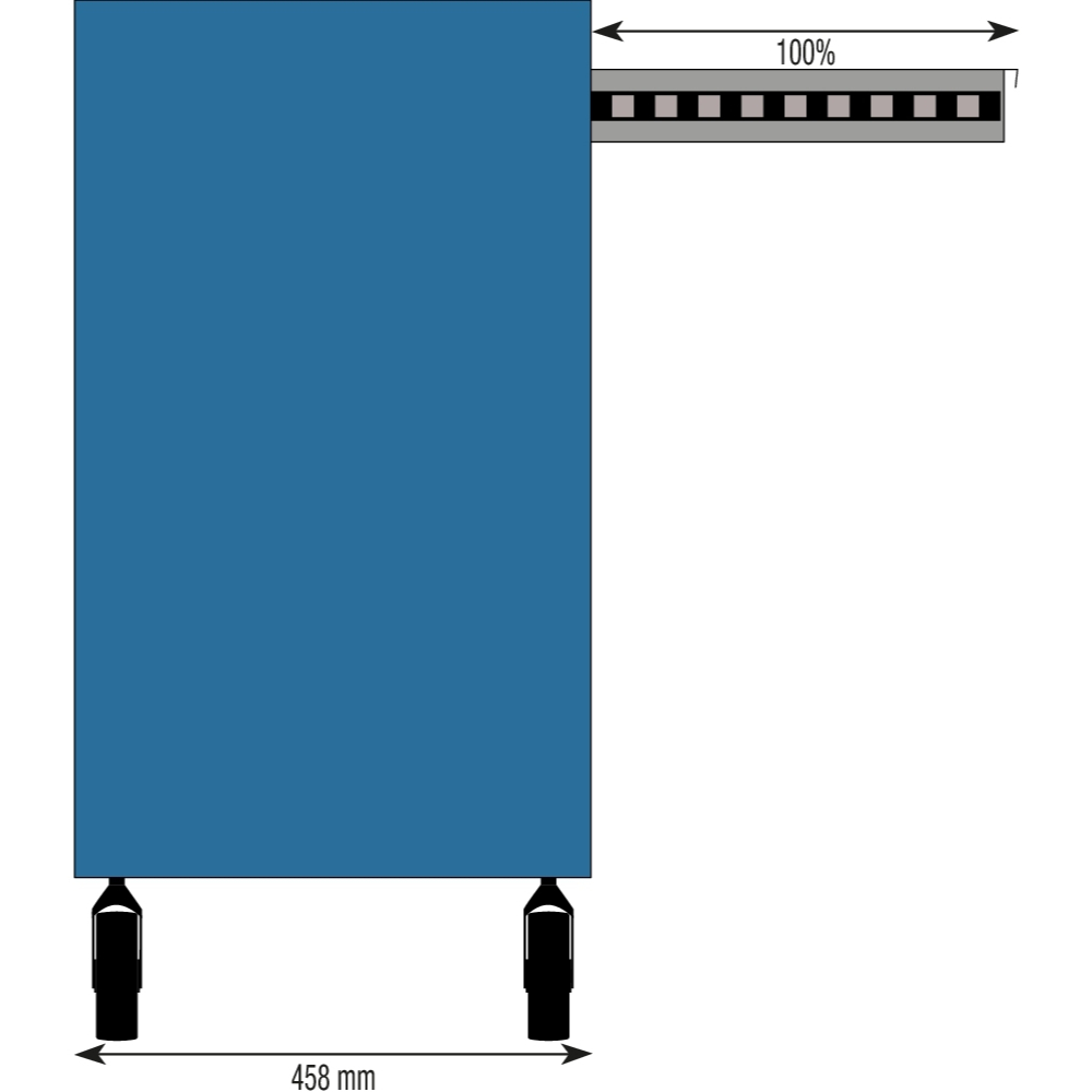 SERVANTE 5 TIROIRS 09146 + 3 TIROIRS OUTILS - 152 OUTILS - STILKER - 25130