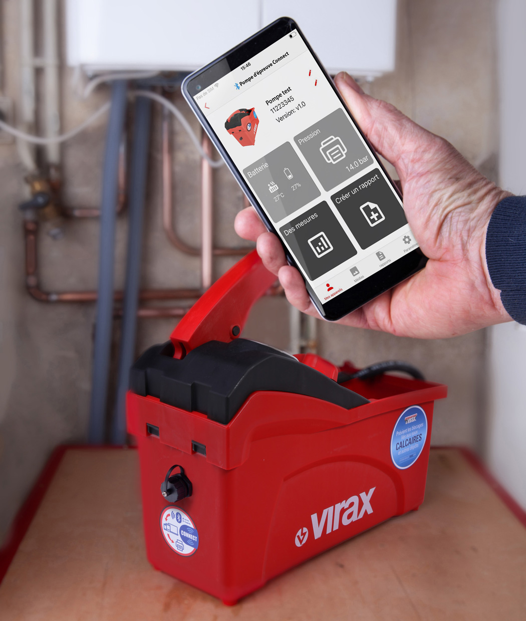 Pompe d’épreuve manuelle 5L 50 bar Connect VIRAX - 262036