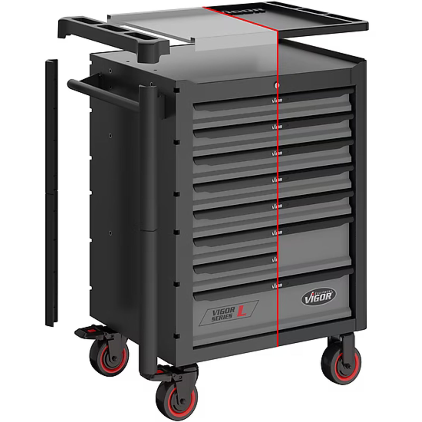 Servante d'atelier série L avec assortiment  VIGOR - V4560-X