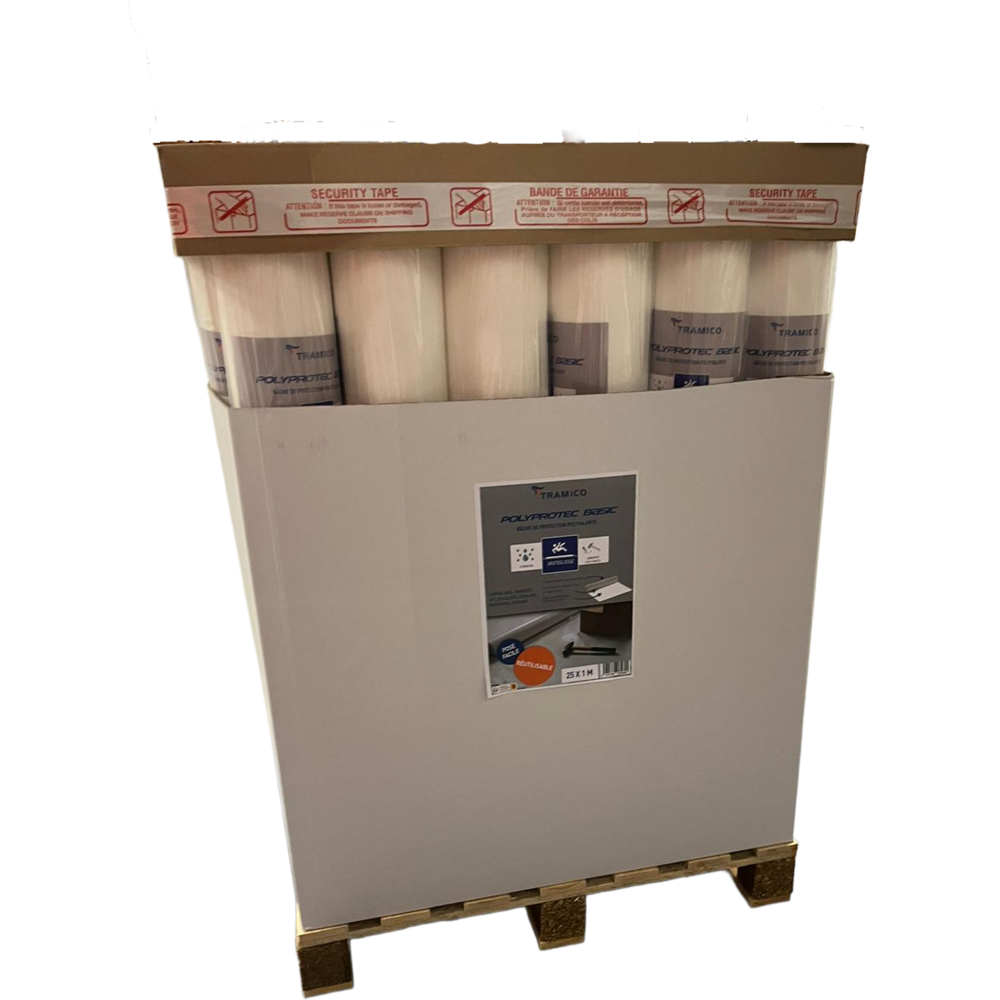 54 rouleaux de 25m bâches POLYPROTEC BASIC LG 1000mm TRAMICO - 2990720000