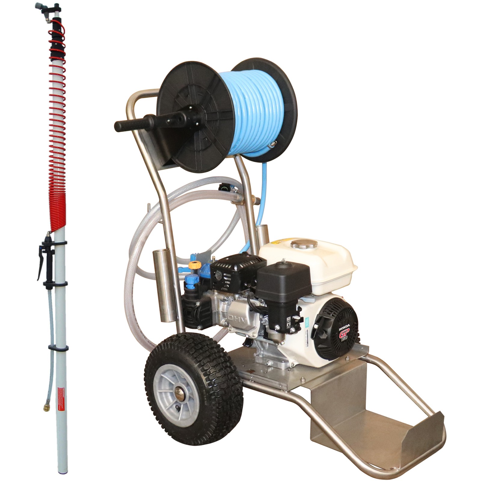 PULVÉRISATEUR MOTEUR THERMIQUE  25 M 19 L/MIN 20 BAR + ED3 + CHASSIS INOX DIMACO - PAUT20INOXED3