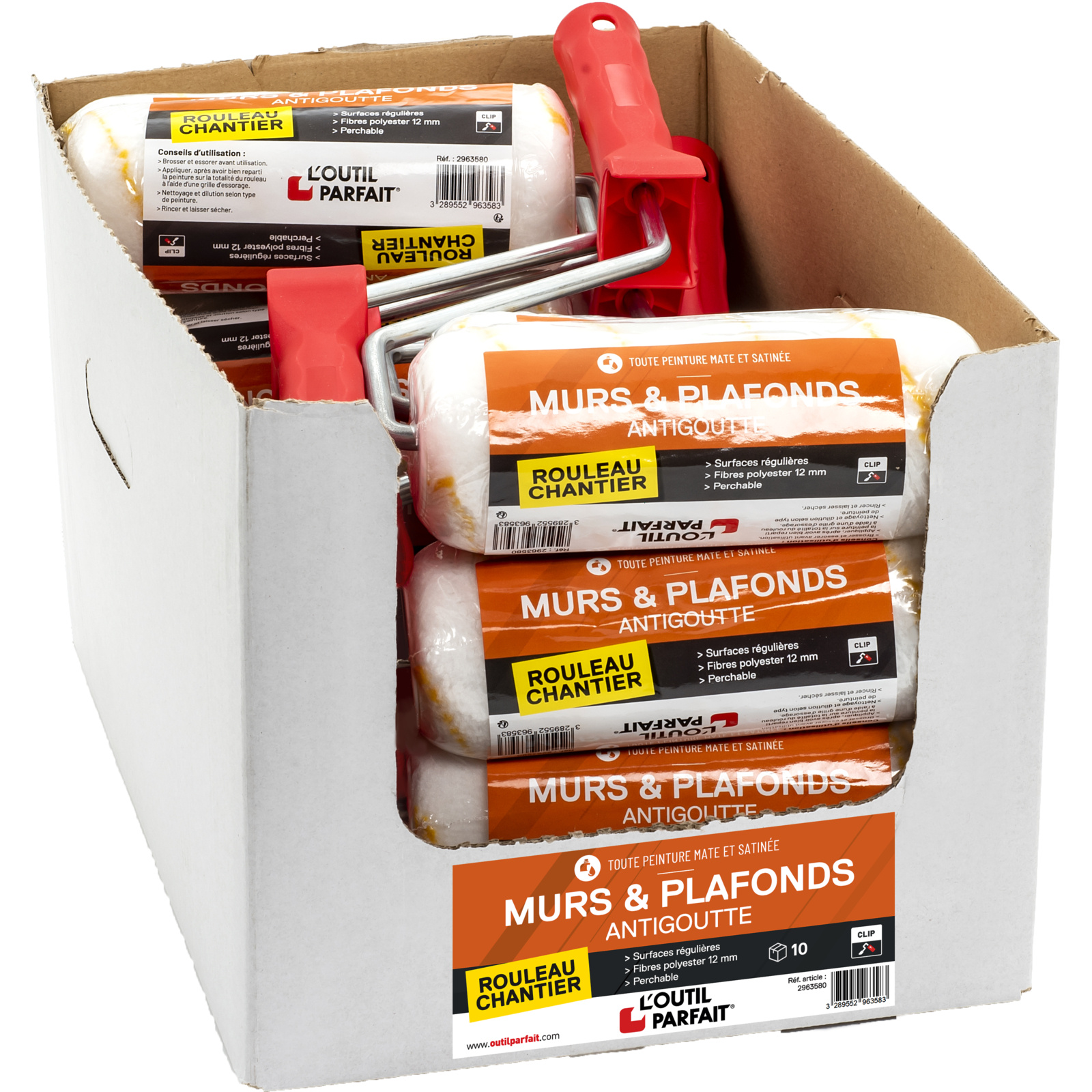 Rouleau antigoutte pour murs et plafonds Taille 180 mm L'OUTIL PARFAIT - 2963580
