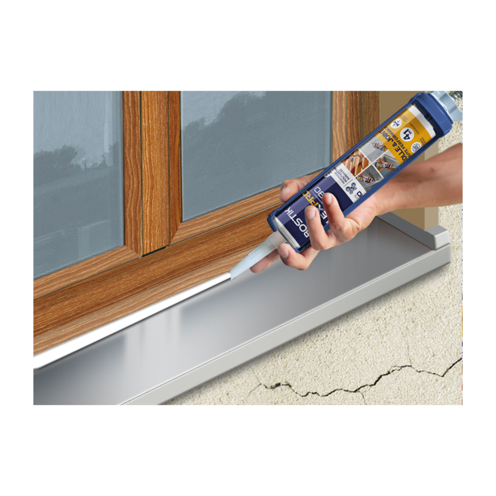 Mastic polyuréthane multi-usages polyvalent FlexPro PU790 - anthracite - 300 ml - Lot de 12 - BOSTIK - 30627502