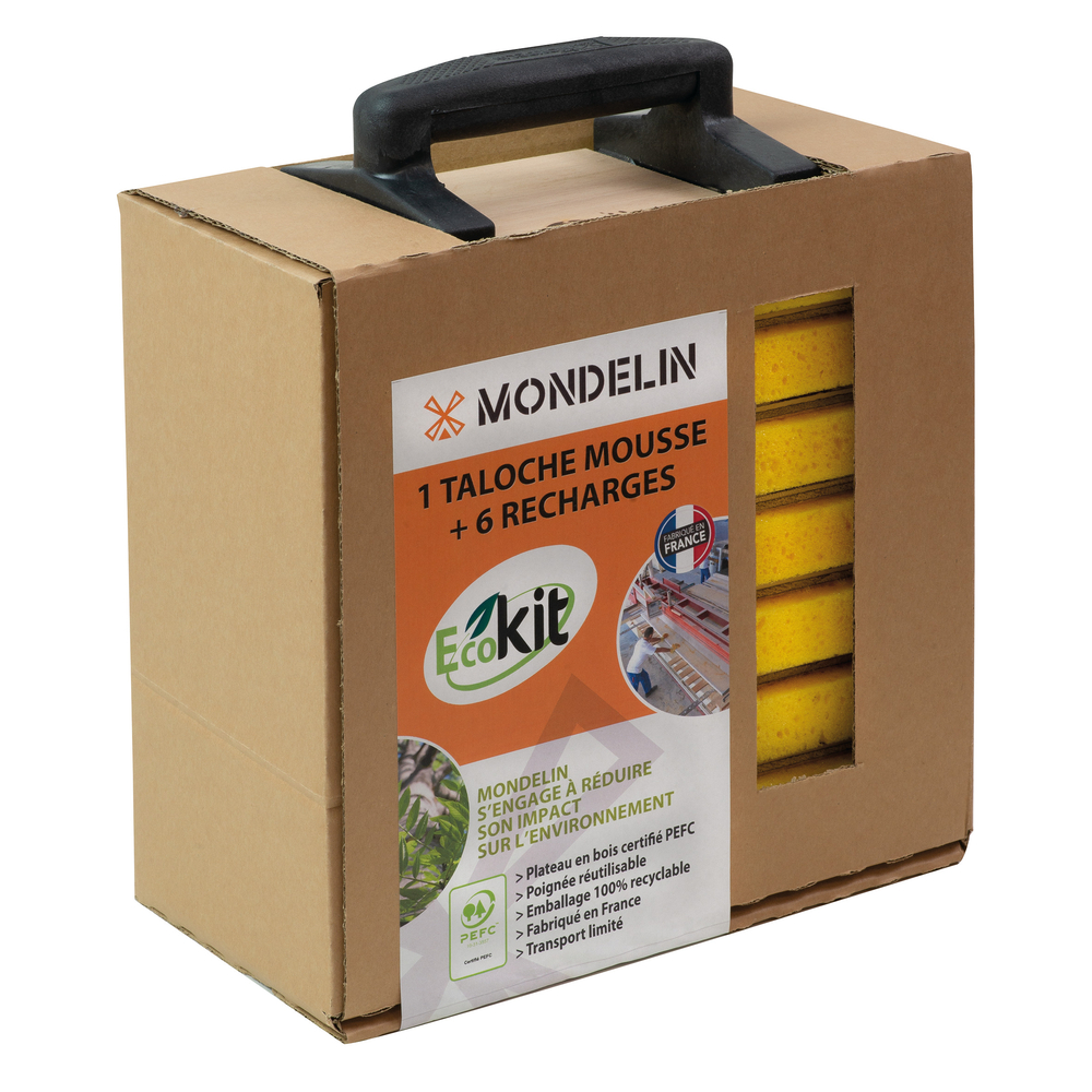 ECOKIT TALOCHE MOUSSE 14X25CM - 1 TALOCHE + 6 RECHARGES - MONDELIN - 315168