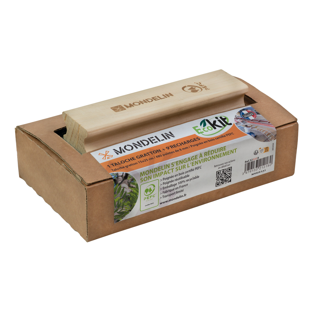 ECOKIT GRATTON 480 POINTES 8MM - 1 TALOCHE + 9 RECHANGES - MONDELIN - 321218