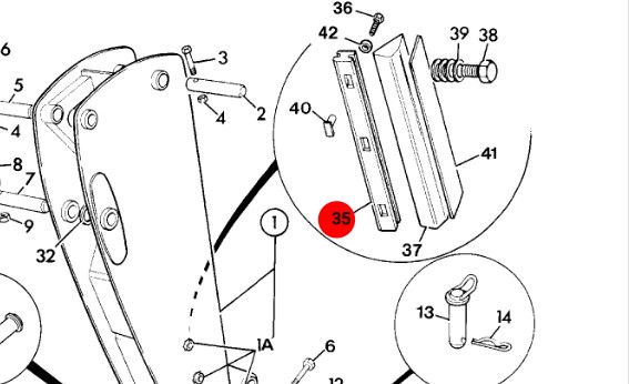 PATIN SUPÉRIEUR COMPATIBLE JCB 333/Y8357